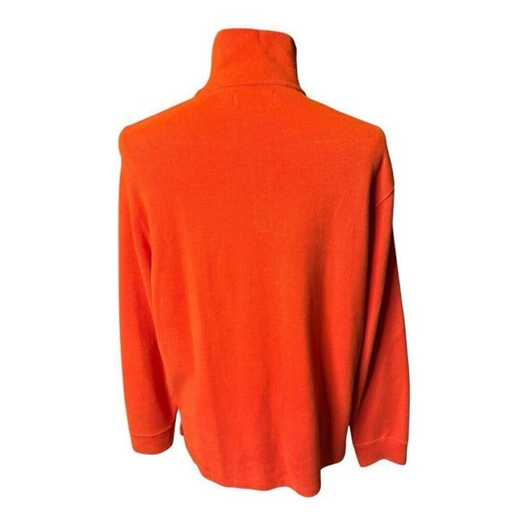 Ralph Lauren Polo Orange Quarter Zip Pullover Sweater Men’s XL 100% Cotton - Picture 6 of 8